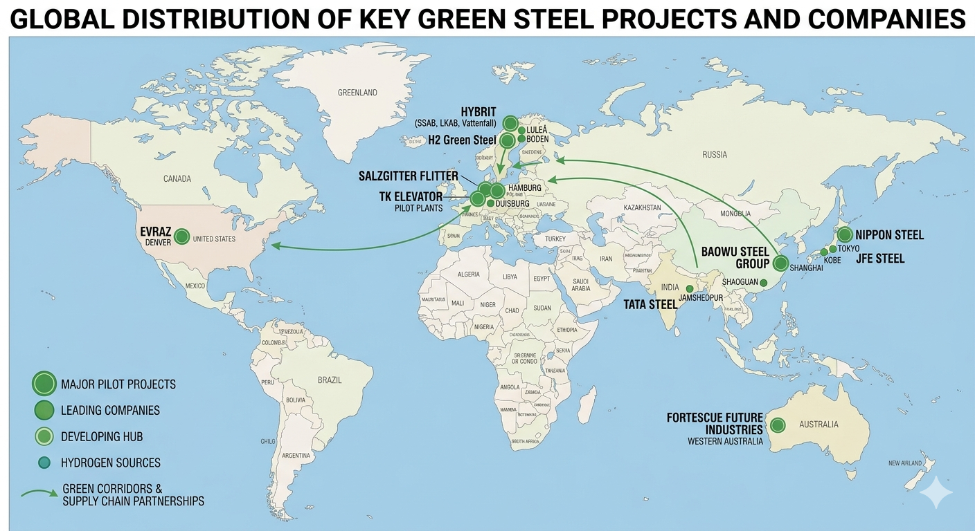 Key Green Steel Project Globally