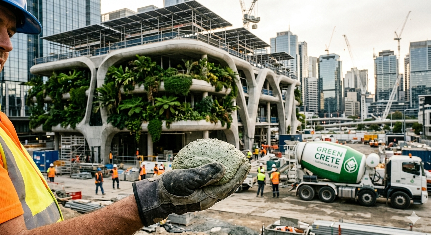 green concrete and sustainable construction projects
