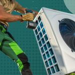 Heat pump maintenance person