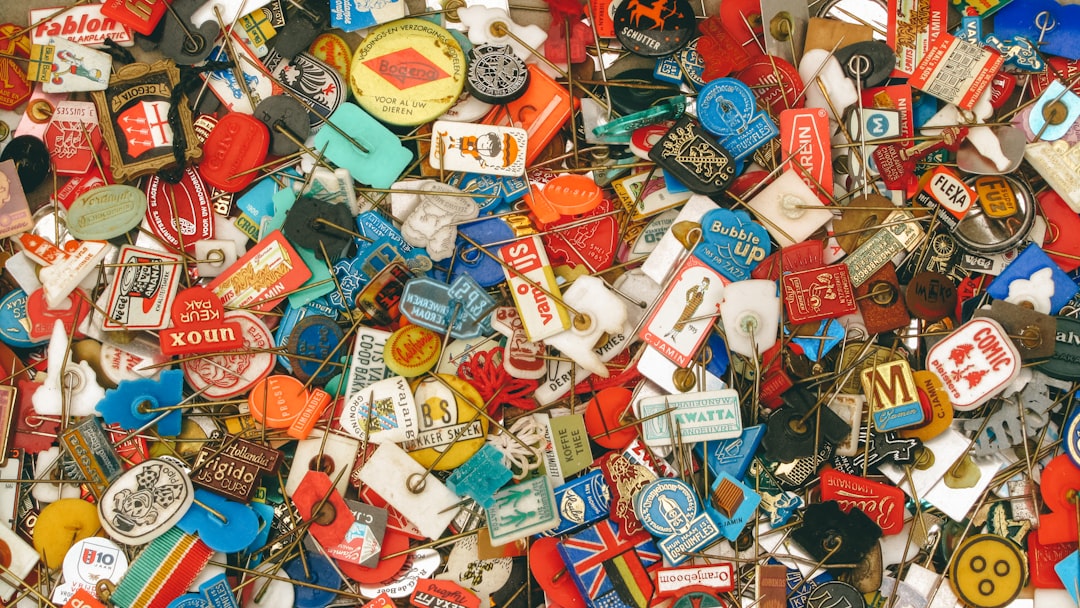 microplastics red and yellow round plastic toy